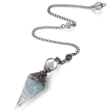 Imagem de Pendulum Crystal MAIBAOTA Natural Aquamarine para radiestesia