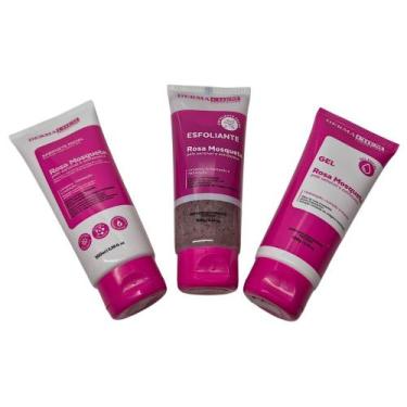 Imagem de Kit Sabonete Esfoliante e Gel Facial Rosa Mosqueta Dermachem