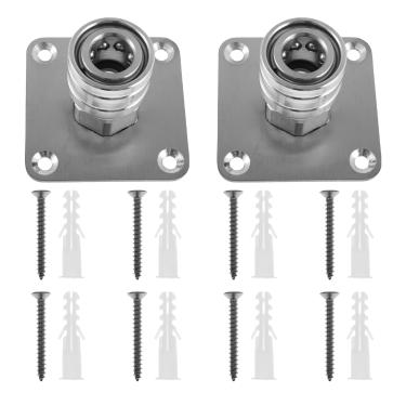 Imagem de Tcwhniev 2 peças de suporte de canhão de espuma para lavadora de pressão, suporte de canhão de espuma de conexão rápida de 1/10.2 cm, suporte de bico de arruela de pressão montado na parede, suporte