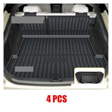 Imagem de Tapetes de carga TPE compatíveis com XPeng P7 2025 2026, revestimento de carga, tapetes de carga impermeáveis ​​personalizados, acessórios de modificação de almofada de porta-malas frontal(Orange)