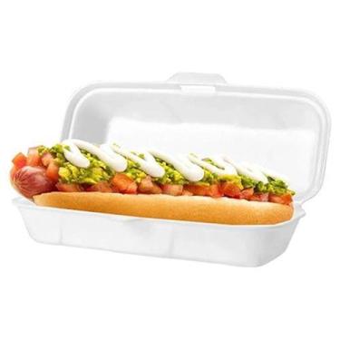 Imagem de 100 Un Hamburgueira De Isopor, Para Hot Dog, Sanduiche, Cachorro Quent