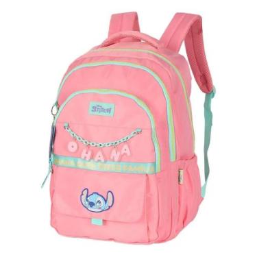 Imagem de Mochila costas porta notebook stitch ohana cor salmão - LUXCEL, Salmão