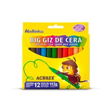 Imagem de Giz De Cera Acrilex Big 12 Cores Super Cobertura