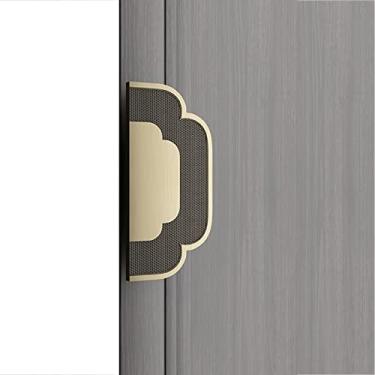 Imagem de Puxador para porta de correr, entrada de cobre de dupla face para madeira/vidro/porta, conjunto de ferragens para maçaneta de porta de celeiro resistente (cor: preto, tamanho: comprimento 20 cm / 7,9