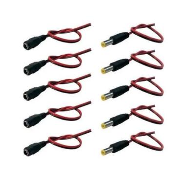 Imagem de Kit 5 Conector Plug P4 Rabicho Fêmea E 5 P4 Rabicho Macho - telintec