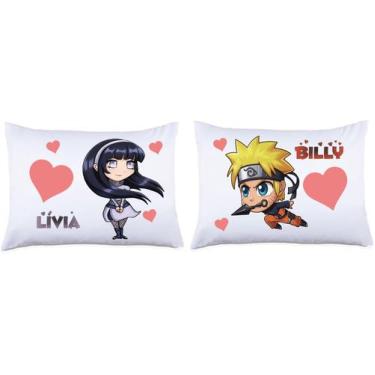Imagem de Fronhas Personalizadas Naruto E Hinata Branco - Doces.Recordações