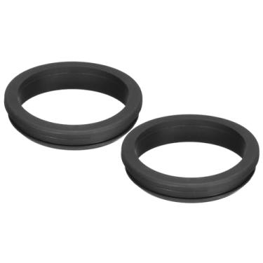 Imagem de 2 peças de encaixe de borracha com ilhós diâmetro 56,6 mm ID 50,5 mm vedação anti-arranhões para caixa elétrica cabo tubo preto