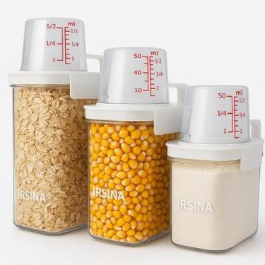 Imagem de Kit 3x Potes Herméticos 1,1L 1,8L 2,3L Dispenser Acrílico Transparente