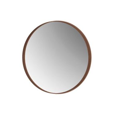Imagem de Espelho Decorativo Redondo 60 Cm Palermo Castanho