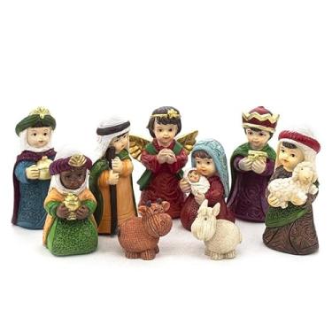 Imagem de Presépio Infantil Importado Resina 9 Peças 9 cm