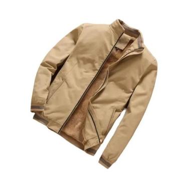 Imagem de Jaqueta Masculina Aviador de Lã - Tamanho Grande, Quente e com Zíper G