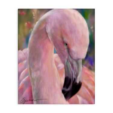 Imagem de Stupell Industries Arte de parede em tela Mingo The Flamingo, design de Mary Sparrow, 20 x 16