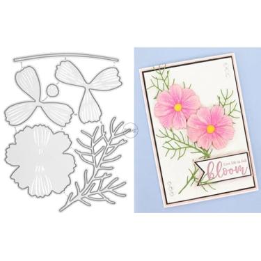 Imagem de DzIxY Conjunto de moldes de corte de metal de flores de patchwork para fazer cartões, conjunto de recortes de papel, estêncil, suprimentos, modelos de máquina