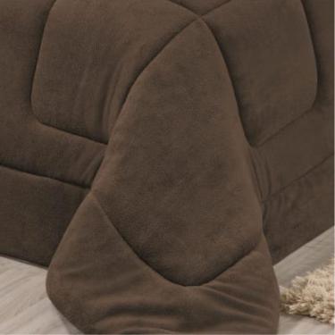 Imagem de Edredom Coberdrom Pryme Solteiro Sherpa E Manta - Rosê - Tabaco