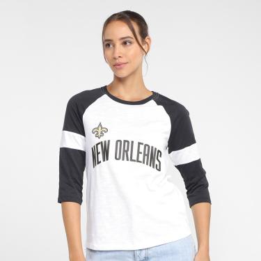 Imagem de Camiseta Nike NFL New Orleans Saints Slub 3Q Raglan Feminina-Feminino