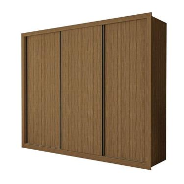 Imagem de Guarda Roupa 3 Portas De Correr 6 Gavetas Nápoli Minastex Freijó