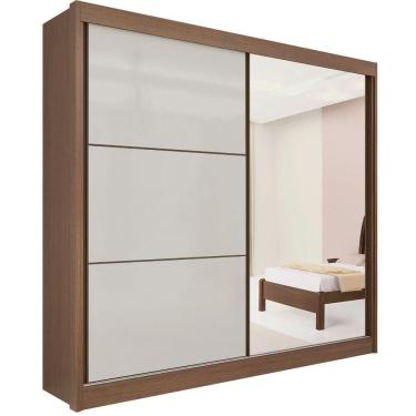 Imagem de Guarda Roupa Titanium Castanho Off White 2 Portas 6 Gavetas D?doro