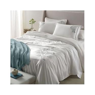 Imagem de Jogo de Cama King Size com 04 Peças Aster Branco - Karsten
