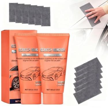 Imagem de Nano Sparkle Cloth Car Scratch Remover Paste for Vehicles, 2025 Upgrade Car Scratch Repair Kit to Erase Car Paint Scratches, Water Spots，Scuff Repair Polishing Wax Kit-2pcs (orange-702)
