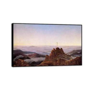 Imagem de Morning in Riesengebirge por Caspar David Friedrich Impressões em tela Well Decor The World Classic Art Reproduções de arte grande giclee arte de parede para sala de estar decoração de casa 110 x 70