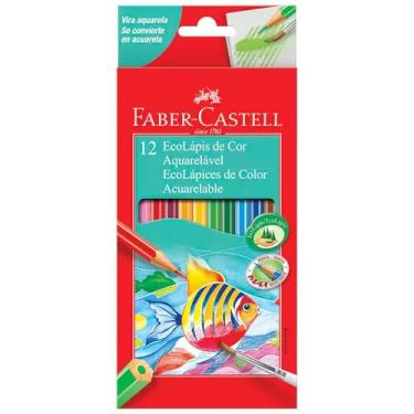 Imagem de EcoLápis Aquarelavel 12 Cores, Faber-Castell, 120212G, Grafite