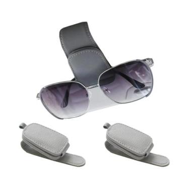 Imagem de Clipe Magnético De Couro Para Óculos De Sol Para Quebra-Sol De Carro E