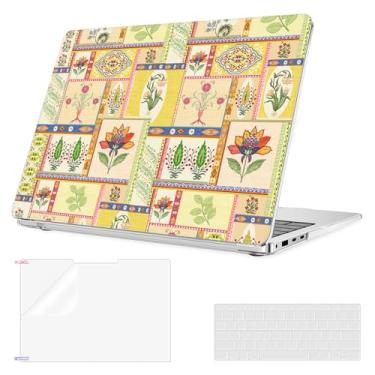 Imagem de YSCLBAHUK Capa para laptop Microsoft Surface 35.1 cm versão 2024 7ª edição, modelo: 2036 padrão criativo durável resistente a arranhões, com protetor de tela + capa de teclado, floral vintage