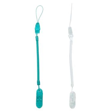 Imagem de Kit 2 Prendedor de Chupeta Mola Pietra Baby Fácil Limpar Serve Mordedor Divertido (Verde + Branco)