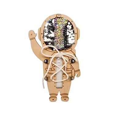 Imagem de Generic Quadro de Atividades Montessori de Madeira, Acessórios para Montar, Materiais Educativos, Desenvolvimento de Habilidades, Brinquedo, Brinquedos, Astronauta