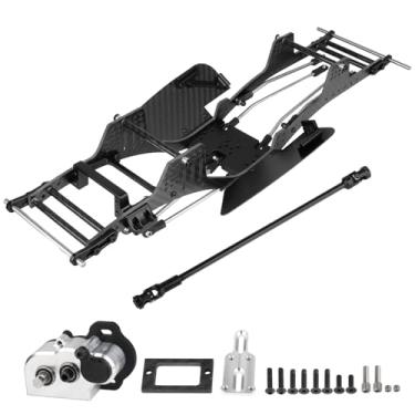 Imagem de Hobbypark Carbon Fiber LCG Chassis Kit with Transmission & Drive Shaft for Axial SCX10 SCX10 II Capra 1.9 UTB and Other 1/10 RC Crawler Car DIY Builds Upgardes Parts