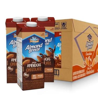 Imagem de Kit 15 Bebida Vegetal de Amendoas Almond Breeze Chocolate 1L