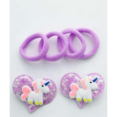 Imagem de Kit 6 Peças Presilhas E Elásticos De Cabelo Infantil M-04216 - MARISA,