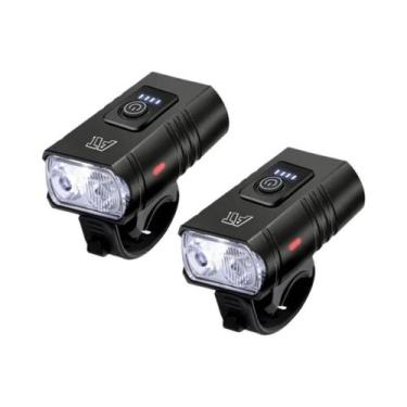Imagem de Lanterna Frontal LED Recarregável Tipo-C Para Bicicleta MTB E De Estra