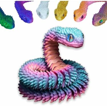 Imagem de Brinquedo impresso em 3D Snake Animals Movable Joint Fidget Toy - Gloo