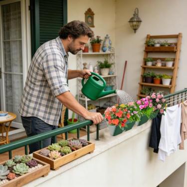 Imagem de Plantador De Parede Interior,3 Peças Com De Auto- Jardineira De Parede Suspensa Para Plantas Pequenas | Para Interior Exterior Jardim