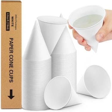 Imagem de Copos cônicos descartáveis Roshtia 200 unidades de 120 ml para gelo ra