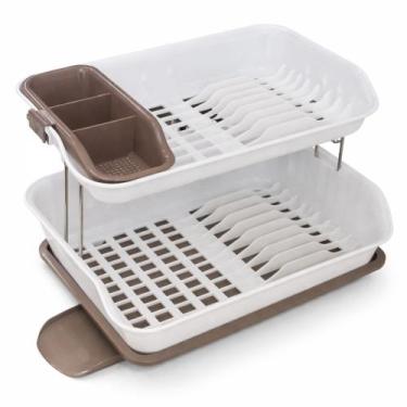 Imagem de Escorredor De Louças Multiuso Base Dobrável 2 Andares Deend