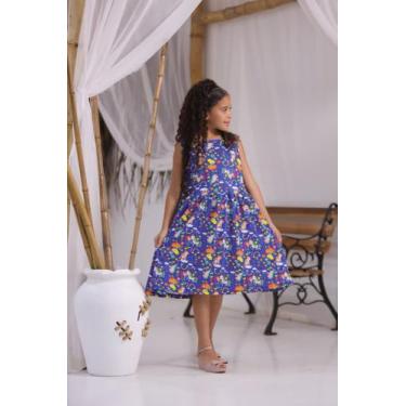 Imagem de Vestido Infantil Soltinho Viscolycra Leve Confortável Infanto Juvenil 