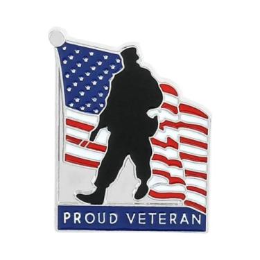 Imagem de Pin Esmaltado Da Bandeira Nacional Dos EUA Com Estátua Da Liberdade, D