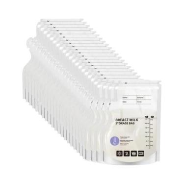 Imagem de Pacote Com 60 Sacos Transparentes Para Armazenamento De Leite Materno 