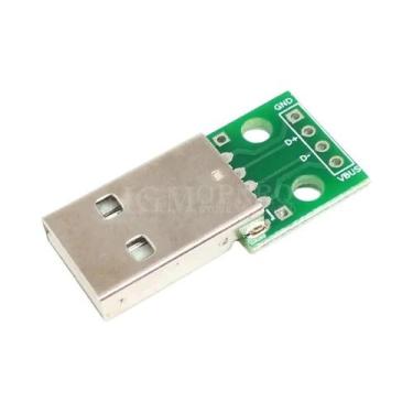 Imagem de Placa Adaptadora Conversora Micro Mini USB a Macho Para USB 2.0/3.0 Fê
