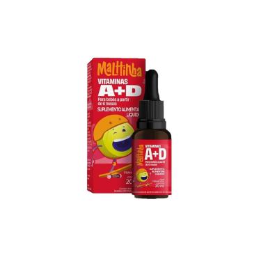 Imagem de Vitaminas A+D gotas 20ml Sabor Framboesa Malttinha Maltta-Unissex