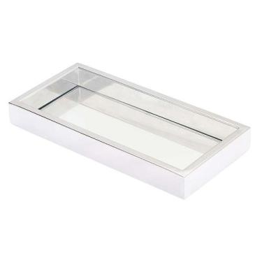 Imagem de Bandeja Pequena 12x25cm em Aço Inox Polido Linha Larissa  Stainless