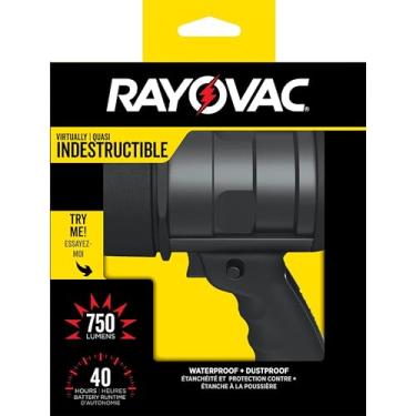 Imagem de RAYOVAC Refletor LED virtualmente indestrutível, IP67 impermeável, super brilhante 750 lúmens, distância de feixe maciça, 6 pilhas AA incluídas