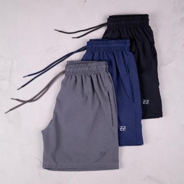 Imagem de Kit 3 Bermudas Masculinas Academia Treino Praia Corrida Shorts Elástico Luzzoo-Masculino