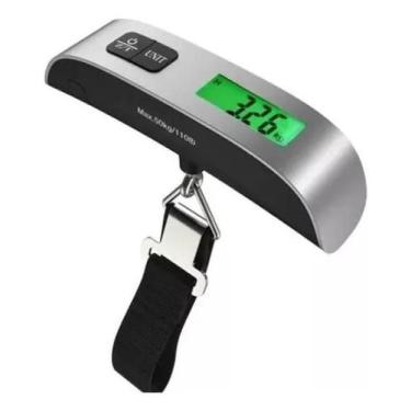 Imagem de Balança Eletronica Bagagem Digital Mão Com Gancho Mala 50kg - Congratu
