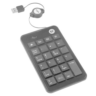 Imagem de Teclado Numérico Retrátil Bright 0134 USB Preto
