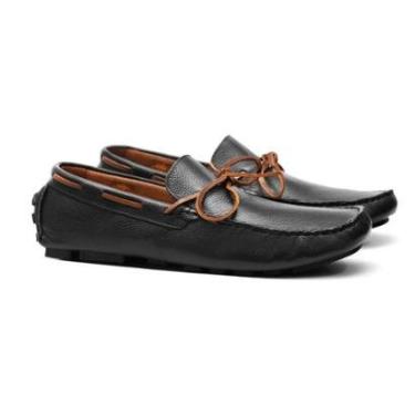 Imagem de Drive Masculino Loafer Mocassim La Plata Preto Samello-Masculino