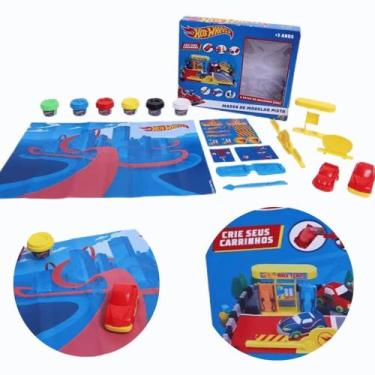 Imagem de Massinha de Modelar Hot Wheels Pista c/ 6 potes e Molde Fun - Fun Divi
