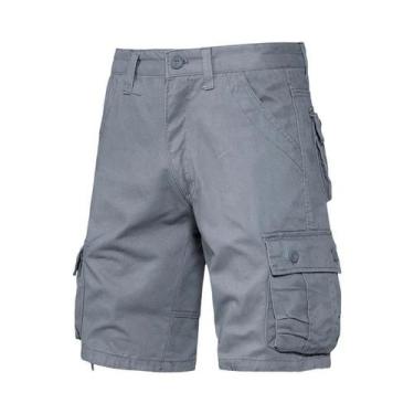 Imagem de Bermudas Casuais Masculinas Em Camuflagem, Soltas, De Algodão, Para Es